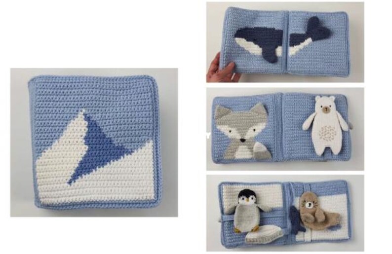 POLAR QUIET BOOK Crochet Pattern Busy Activity Sensory Book Amigurumi