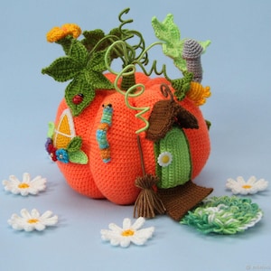 Amigurumi pattern crochet Pumpkin house, Pattern pumpkin, House for Halloween, Pattern house, Crochet house, Amigurumi house, PDF tutorial