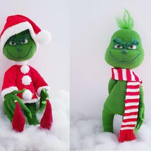 Crochet Pattern Christmas green villain Amigurumi Green villain Crochet Green Elf Christmas Green villain Pattern in ENG