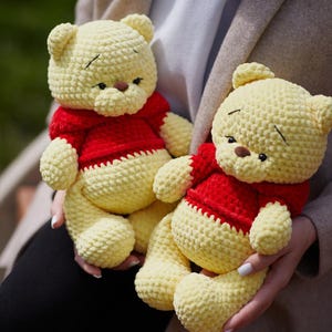 Winnie the pooh crochet pattern / Adorable plus toy amigurumi pattern Crochet plushies / PDF pattern / DIY gifts + Video Tutoriel