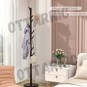 Wooden Standing Coat Rack With 9 Hooks And 4 Adjustable Height| Hat Rack | Rustic Coat Rack | Standing Coat Rack | Modern Coat Rack