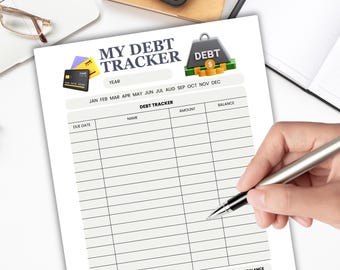 Debt Payoff Tracker, Loan Payoff Tracker, Debt Repayment, Debt Tracker, Debt Payoff Planner, Personal Finance, Budget Binder, Budget Sheet