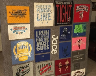 T-Shirt Quilt, Custom Order Graduation Gift, Quilts by Barb