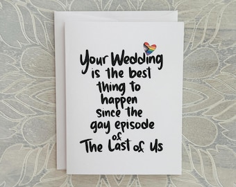 The Last of Us Wedding Card: Pop Culture Gay Wedding (A2)