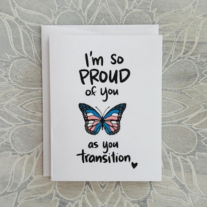 Tarjeta de Transición Transgénero - Orgulloso de ti