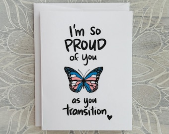 Transgender Transition card- Proud of you