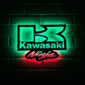 カワサキ Ninja LED ネオングリーンライトサイン 8x12 - Etsy 日本
