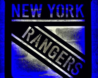 New York Rangers Led Sign, New York Rangers Wall Art, New York