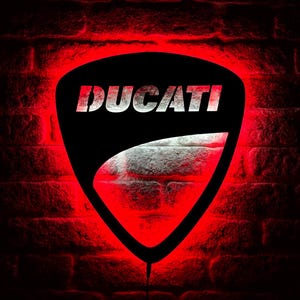 Ducati Led Sign, Ducati Wall Art, Ducati Wall Sign, Ducati Wall Decor, Ducati Neon Sign, Ducati Decor, Ducati Gift, Ducati Wall Light