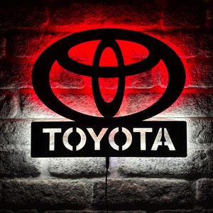 Toyota Led Sign, Toyota Wall Art, Toyota Wall Sign, Toyota Wall Decor, Toyota Neon Sign, Toyota Decor, Toyota Gift