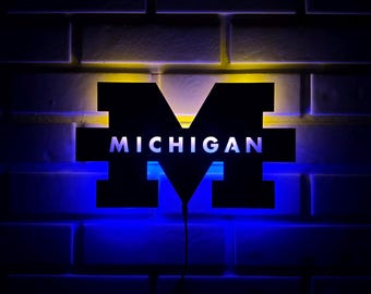 Michigan Led Sign, Michigan Wall Art, Michigan Wall Sign, Michigan Wall Decor, Michigan Neon Sign, Michigan Decor, Michigan Gift