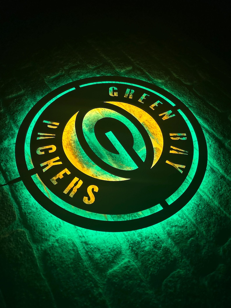 Green Bay Packers Led Sign, Green Bay Packers Wall Art, Green Bay ...