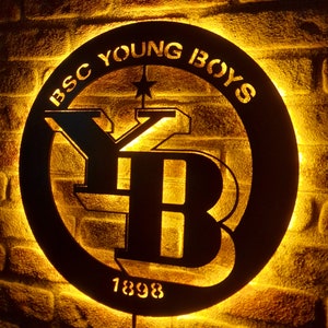 BSC Young Boys Led Sign, Young Boys Wall Art, Young Boys Wall Sign ...
