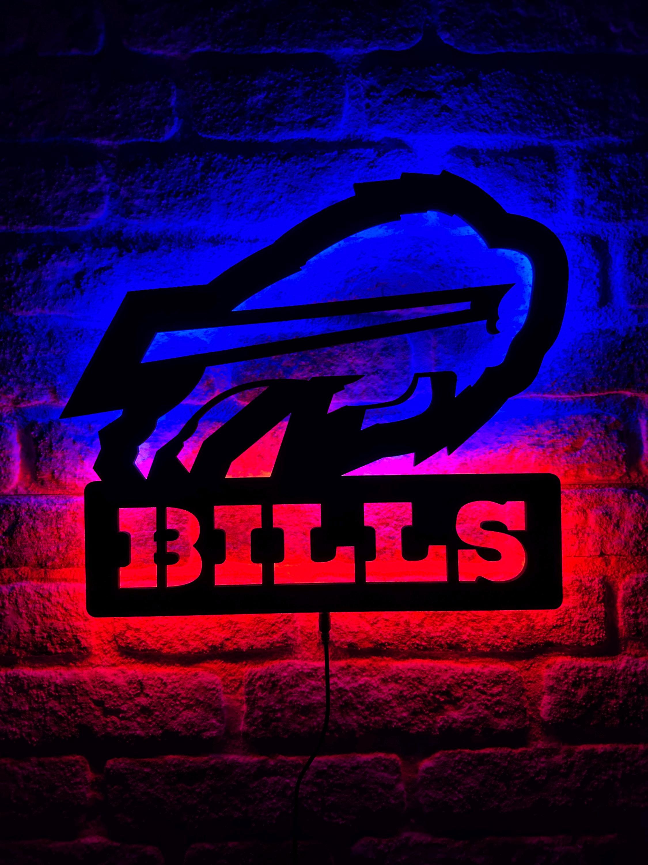Buffalo Bills Led Sign, Buffalo Bills Wall Art, Buffalo Bills Wall Sign, Bills Wall Decor, Bills Decor, Bills Gift, Bills Wall Ligh