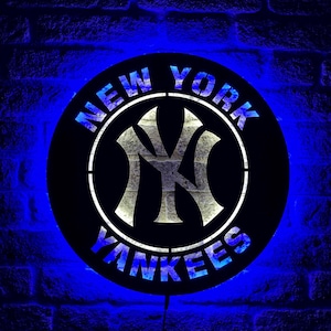 New York Yankees Led Schild, New York Yankees Wandkunst, New York Yankees Wandschild, NY Yankees Wanddekor, Yankees Geschenk, NY Knicks Wandleuchte