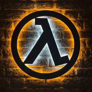 Half Life Led Schild, Half Life Wandkunst, Half Life Wandschild, Half Life Wanddekor, Half Life Decor, Half Life Geschenk
