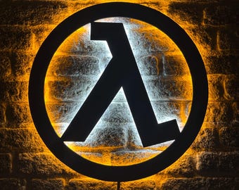 Half Life Led Schild, Half Life Wandkunst, Half Life Wandschild, Half Life Wanddekor, Half Life Decor, Half Life Geschenk