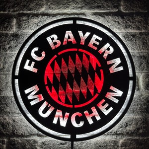 FC Bayern Munich Led Sign, Bayern Munich Wall Art, Bayern Wall Sign, Bayern Wall Decor, Bayern Munich Sign, Bayern Decor, Bayern Munich Gift