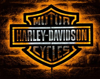 Harley Davidson Motorcycles Led Sign, Harley Davidson Wall Art, Harley Wall Sign, Harley Wall Decor, Harley Davidson Sign, Davidson Gift