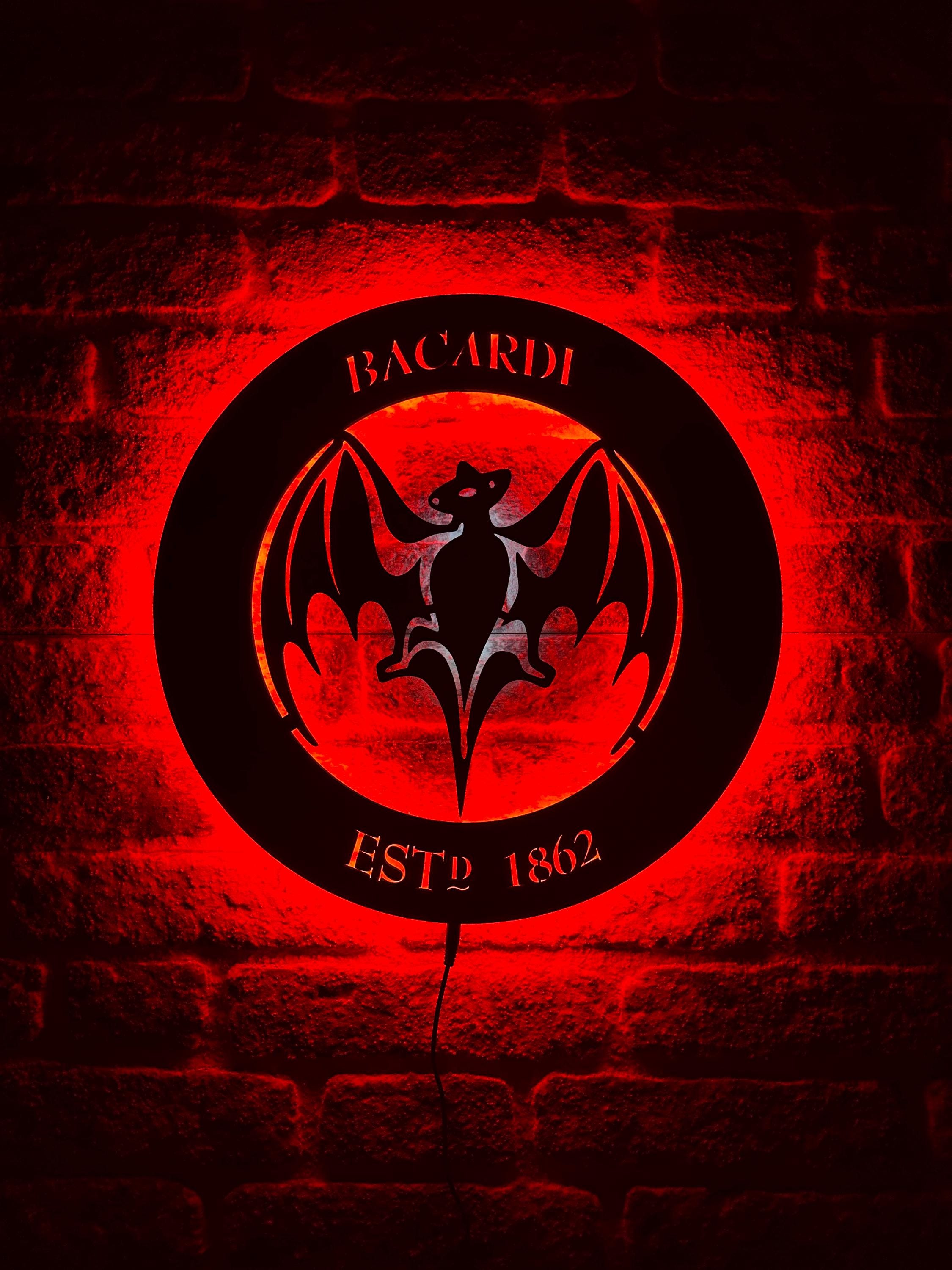 Bacardi Led Sign, Bacardi Wall Art, Bacardi Wall Sign, Bacardi