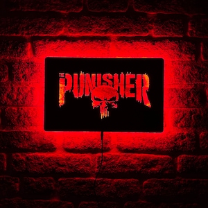 Punisher Led Sign, Punisher Wall Art, Punisher Wall Sign, Punisher Wall Decor, Punisher Neon Sign, Punisher Decor, Punisher Gift