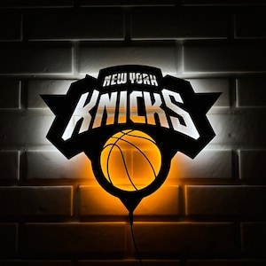 Ledbord New York Knicks, New York Knicks Wall Art, New York Knicks-muurbord, NY Knicks-muurdecoratie, Knicks-cadeau, New York Knicks-wandlamp