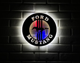 Ford Mustang Led Sign, Ford Mustang Wall Art, Ford Mustang Wall Decor, Mustang Neon Sign, Mustang Decor, Mustang Gift, Mustang Wall Light