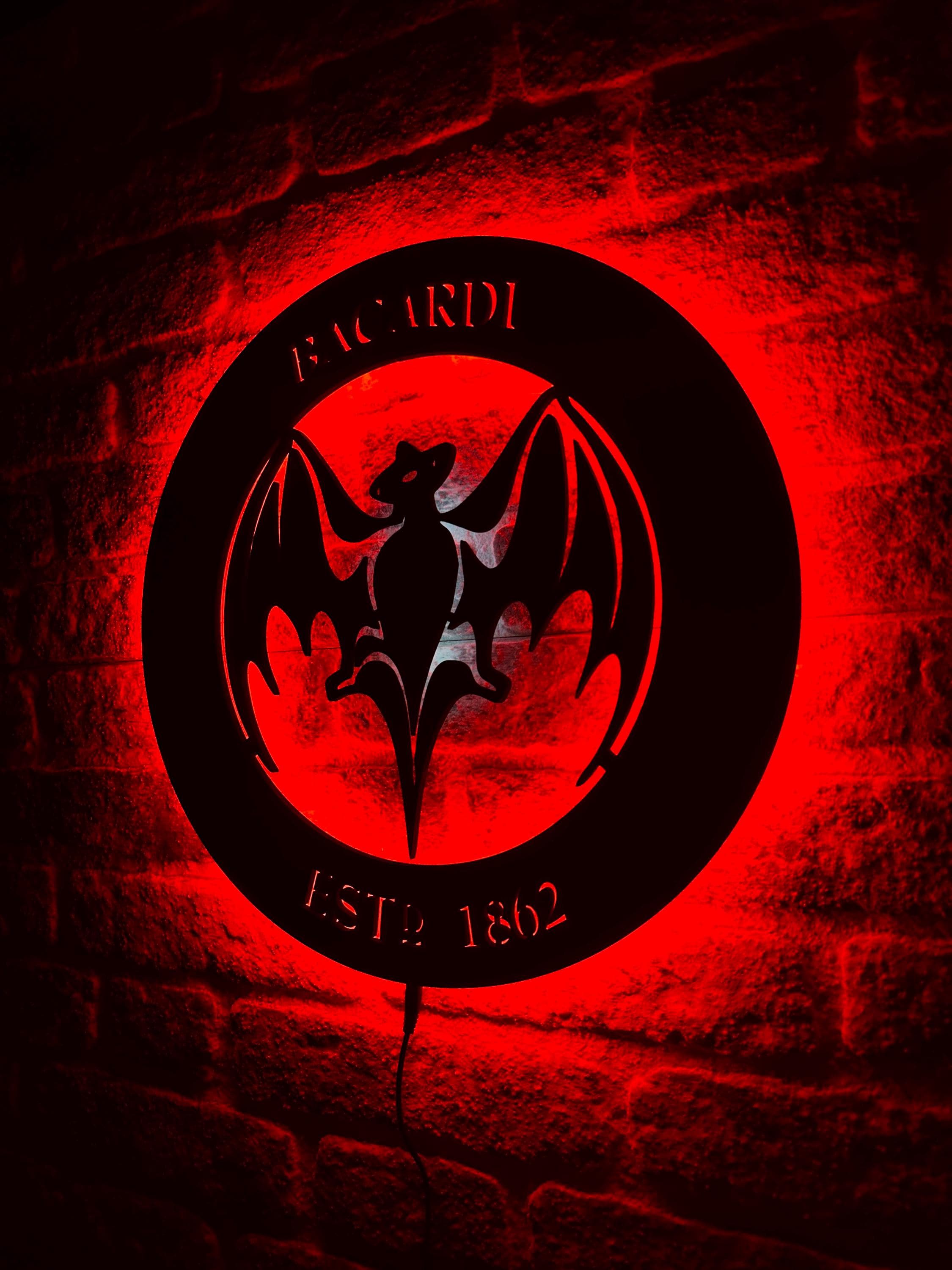 Bacardi Led Sign, Bacardi Wall Art, Bacardi Wall Sign, Bacardi