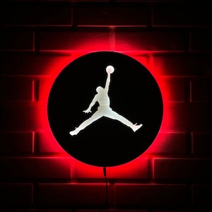 Michael Jordan Led Sign, Jordan Wall Art,  Air Jordan Wall Sign, Jordan Wall Decor, Jordan Decor, Jordan Gift, Basketball Jordan Wall Light