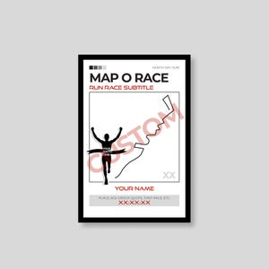 Poster kaart hardloopwedstrijddag
