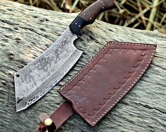 Damascus Steel Viking Knifw, Custom Hand Forged Viking Knifw For Slicing The Food, Damascus Handmade Knifw For Kitchen, Gift For Chef.