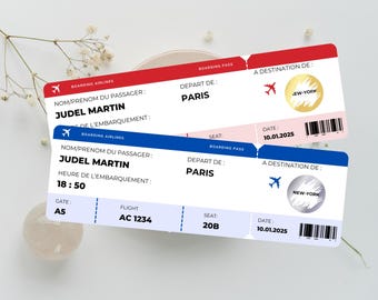 Ticket à gratter surprise voyage - Voyage à offrir - Cadeau original - Saint Valentin