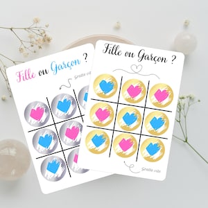 Carte à gratter decouverte sexe bébé - Gender reveal