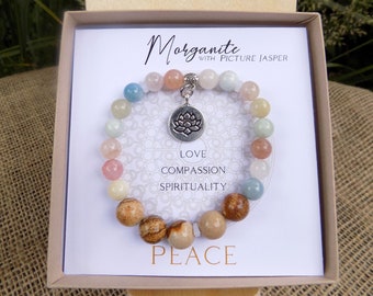 Morganite Inspirit Energy Bracelet - PEACE
