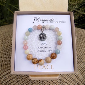 Morganite Inspirit Energy Bracelet PEACE image 1