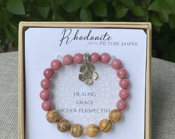 Rhodonite Inspirit Energy Bracelet - GRATITUDE