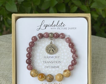 Lepidolite Inspirit Energy Bracelet - HOPE