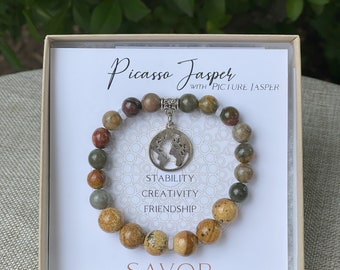 Picasso Jasper Inspirit Energy Bracelet - SAVOR