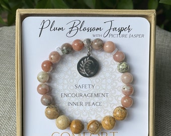 Plum Blossom Jasper Inspirit Energy Bracelet - COMFORT