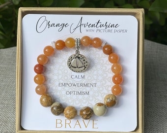 Orange Aventurine Inspirit Energy Bracelet - BRAVE