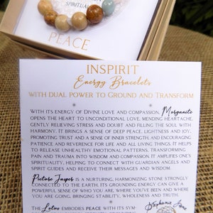 Morganite Inspirit Energy Bracelet PEACE image 3