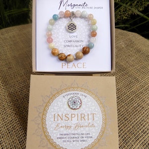 Morganite Inspirit Energy Bracelet PEACE image 2