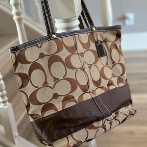 Coach Signature Dark Brown 10125 Tote Bag - Etsy
