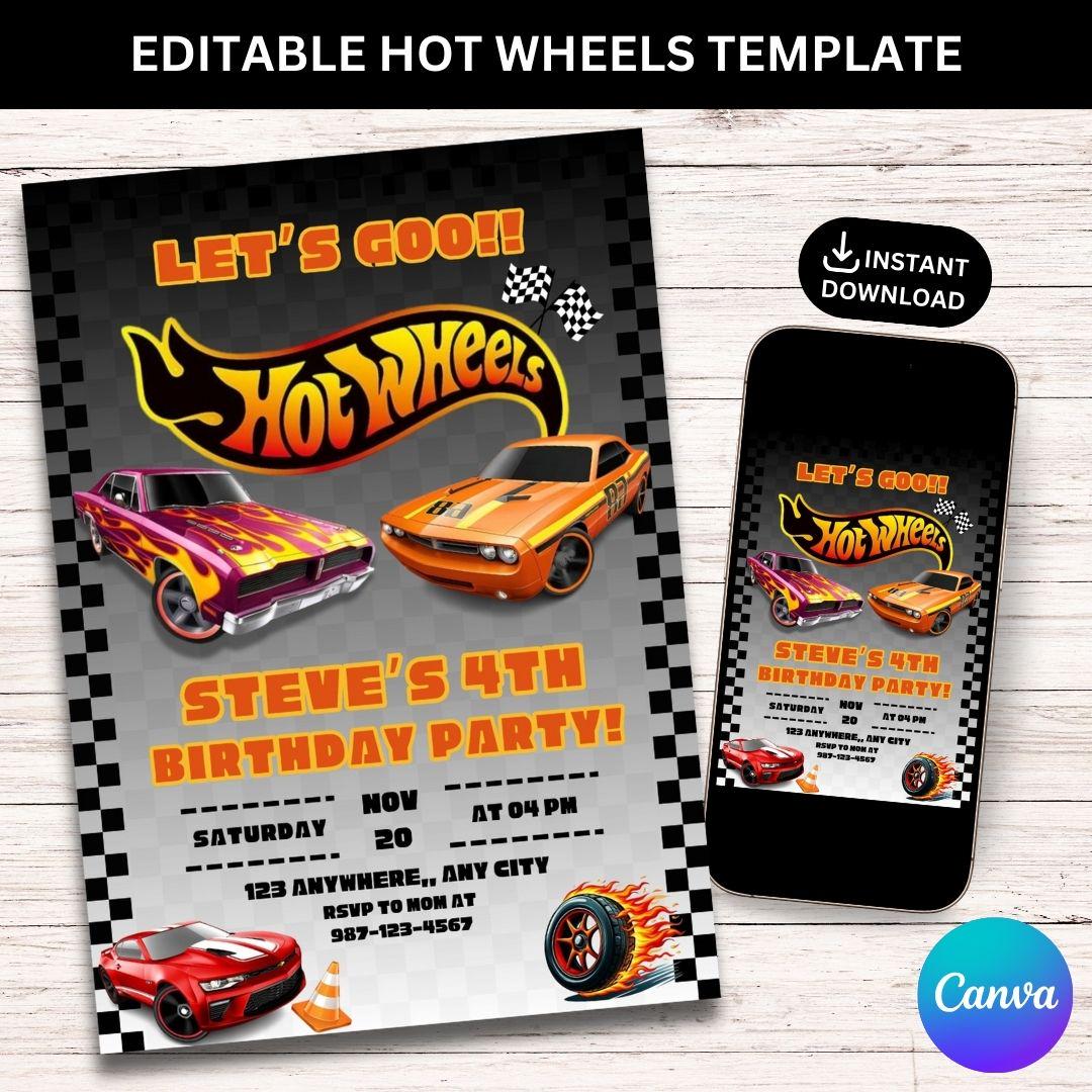 Hot Wheels Birthday Card - Etsy