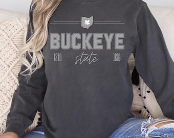Buckeye State Unisex-gåva Långärmad T-shirt Ohio State Pride-gåva för Ohio State Buckeye-gåva för fotbollsfan Buckeye State Ohio-älskare