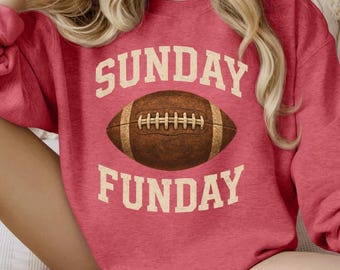 Sunday Funday Football Sweatshirt For Her Football Sweatshirt Gift For Football Lover Sweatshirt Gift For Fall Sunday Funday Gift Sweatshirt
