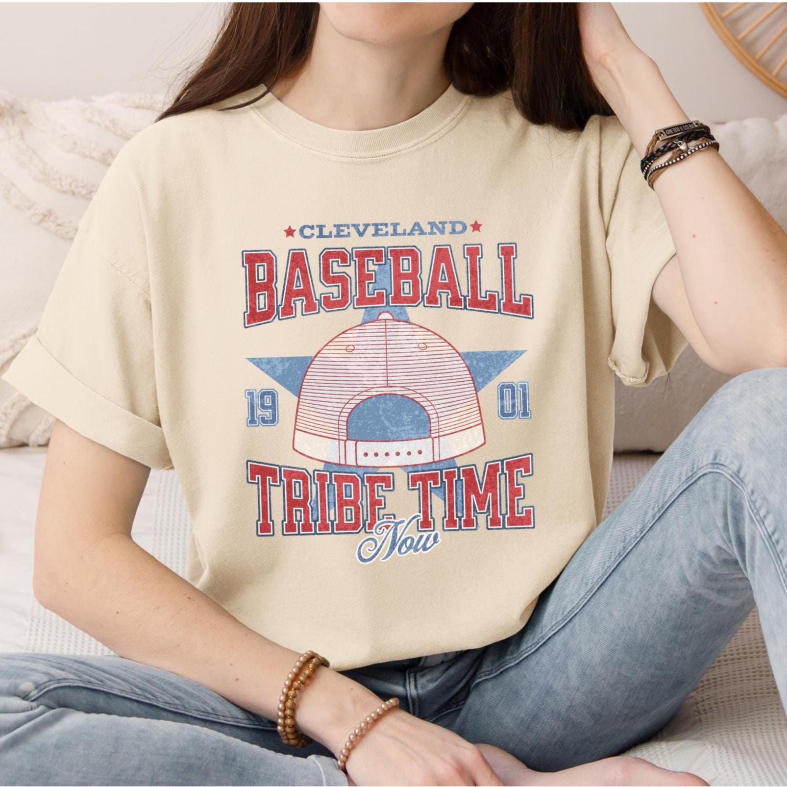 Vintage Cleveland Indians T-shirt: Comfort Colors Baseball Tee - Etsy