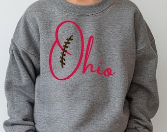 Kinder-Ohio Football-Pullover Spieltag Shirt Script Ohio Shirt Ohio State Buckeye Ohio State Grafik Ohio Vintage Ohio State Vintage Ohio T-Shirt