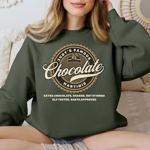 Judy&#39;s Famous The Santa Clause Sweatshirt, Santa Clause movie shirt, Christmas movie, hot cocoa shirt, chocolate martini, Santa Clause movie