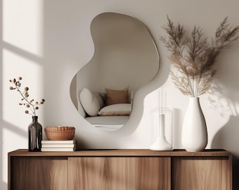 Asymmetric Wall Mirror: Modern Minimalist Home Decor